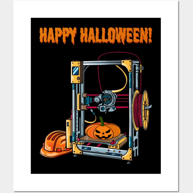 3D Printer #1 Halloween Edition Wall Art by Merch By Engineer